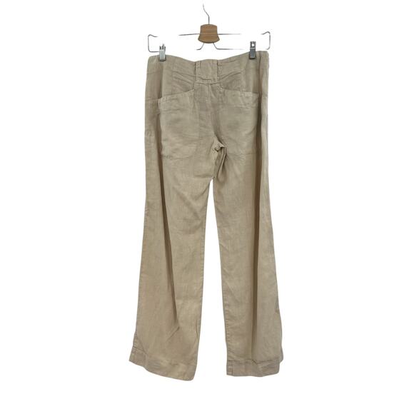 Transit Par-Such Linen Pants Trousers Beige Khaki Tan Size 1 US 6 - Picture 6 of 11